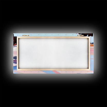 Klippen, Wasser, Spiegelung, Leinwanddruck, Küstenkunst, zeitgenössisches Seestück, Küstenansicht, Pastelllandschaft, Meeresdekor