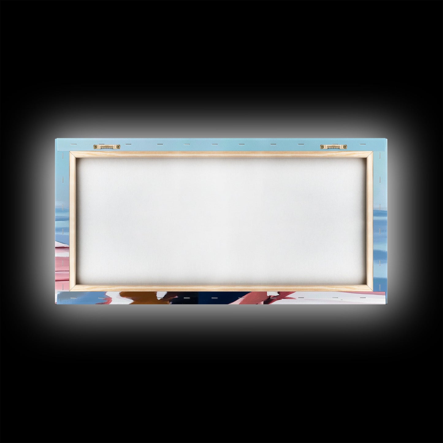 Steg am Wasser, minimalistische Meereslandschaft, Küstendeko, nautische Wandkunst, modernes Strandhaus, Sommerfeeling, blaue Wandkunst, gerahmter Leinwanddruck