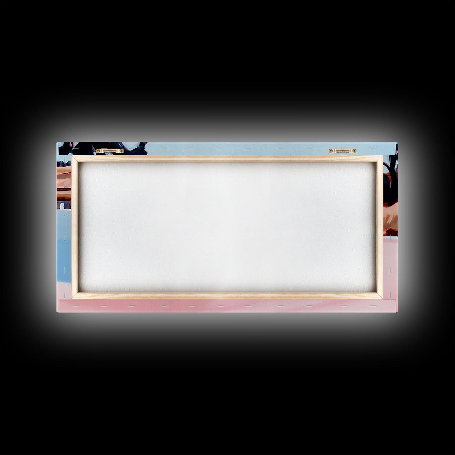 Tree on Shore, Lake Art, Natural Beauty, Rustic Decor, Tranquil Scene, Blue and Pink Palette, Serene Wall Art, Modern, Canvas Print