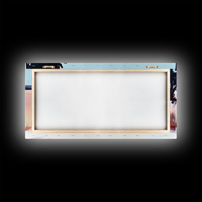 Wüstenpfad, minimalistische Landschaftskunst, warmer Pastelldruck, erdige Ästhetik, rustikale Wanddekoration, Schlafzimmerkunst, Leinwanddruck