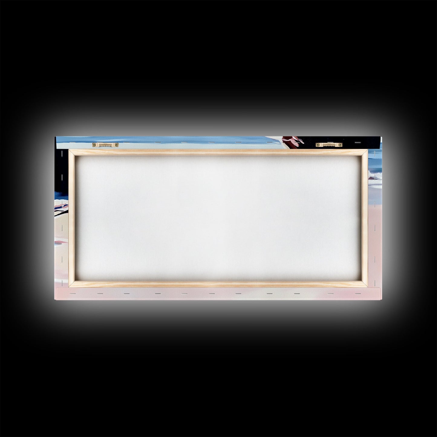 Ocean Shore, Tranquil Seascape Art, Pink Blue Horizon, Serene Beach Wall Decor, Relaxing Coastal Aesthetic, Canvas Print