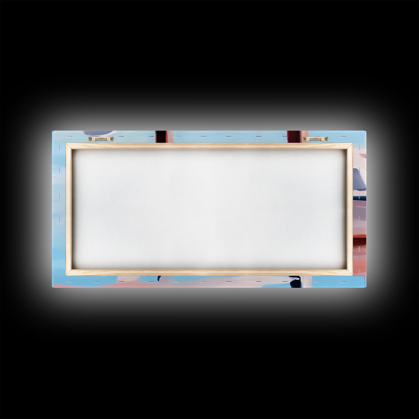 Segelboot-Ruhe, Nautische Kunst, Minimalistischer Boho-Stil, Blaue Küstendekoration, Spiegelung im ruhigen Wasser, Gelassene Ästhetik, Leinwanddruck, Eingangsbereich