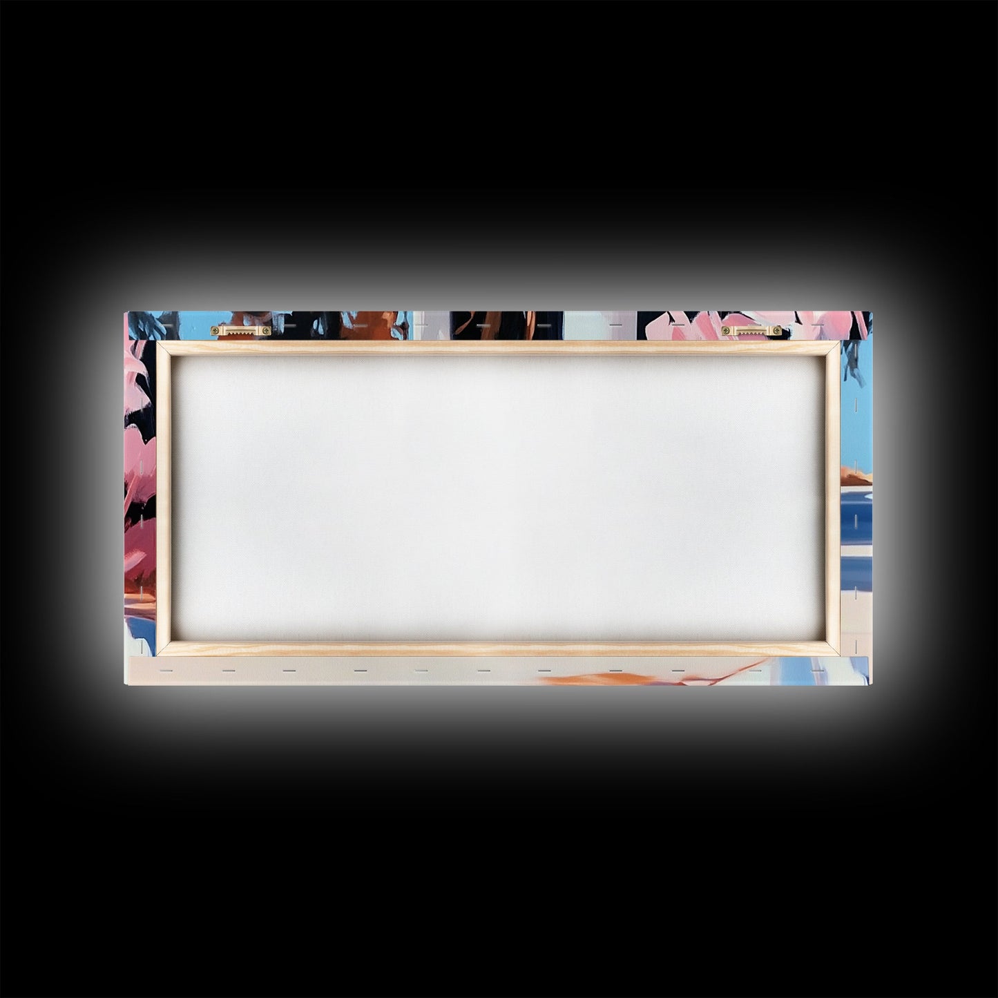 Flowers, Sunlit Walkway, Mediterranean Style Art, Floral Painting, Romantic Landscape, Framed Canvas Print, Outdoor Wall Art, Pastel Tones