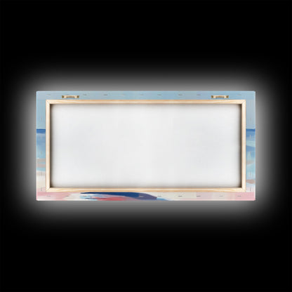 Canoe, Calm Waters, Minimalist Wall Art, Boho Adventure Decor, Nature Inspired Artwork, Lake House Aesthetic, Framed Canvas Print