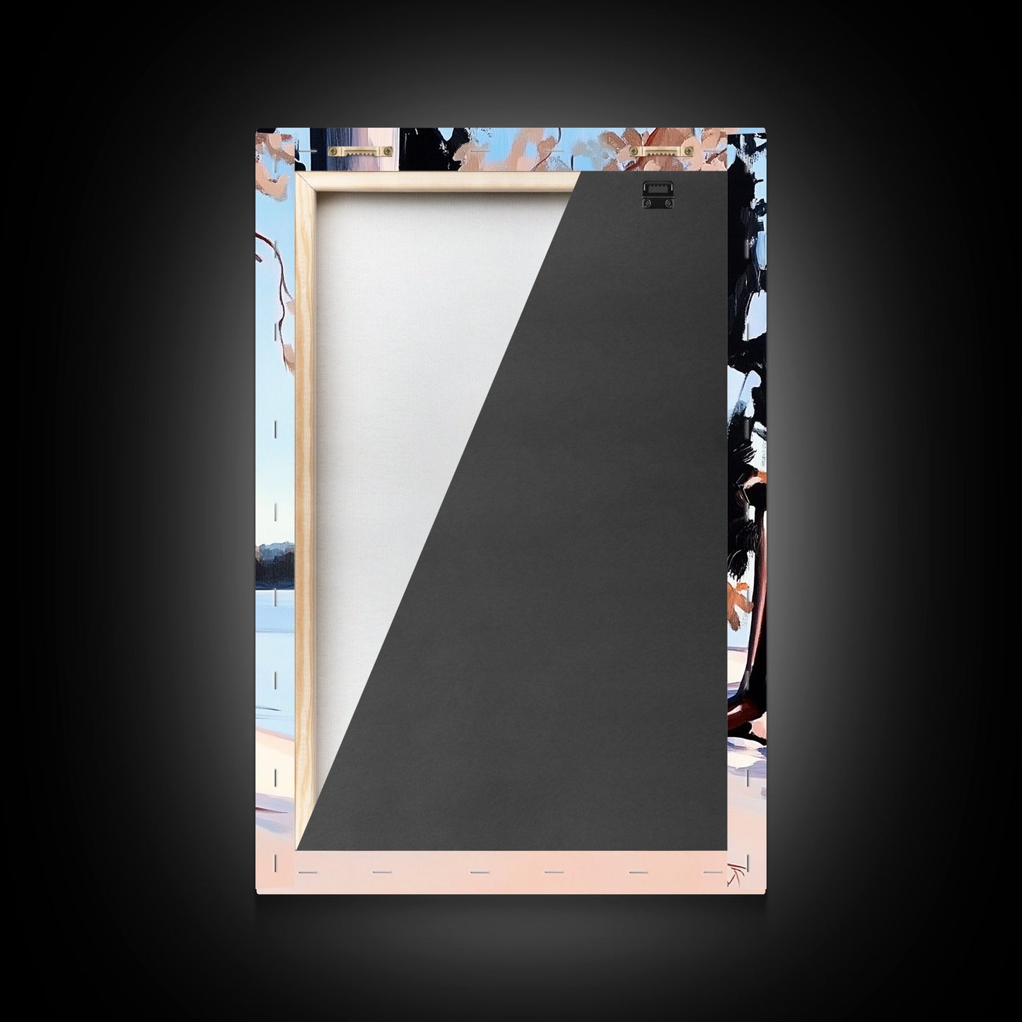 Lakeside Tree, Framed Canvas Print, Nature Wall Art, Serene Landscape, Beach House Decor, Tranquil Painting, Living Room Accent