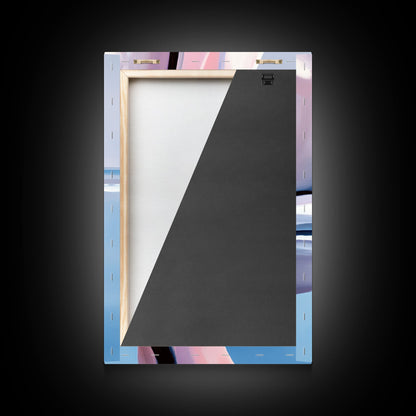 Lotus Reflection, Water Lily, Framed Canvas Print, Zen Wall Art, Serene Nature Painting, Spa Room Decor, Tranquil Aesthetic, Relaxation Gift