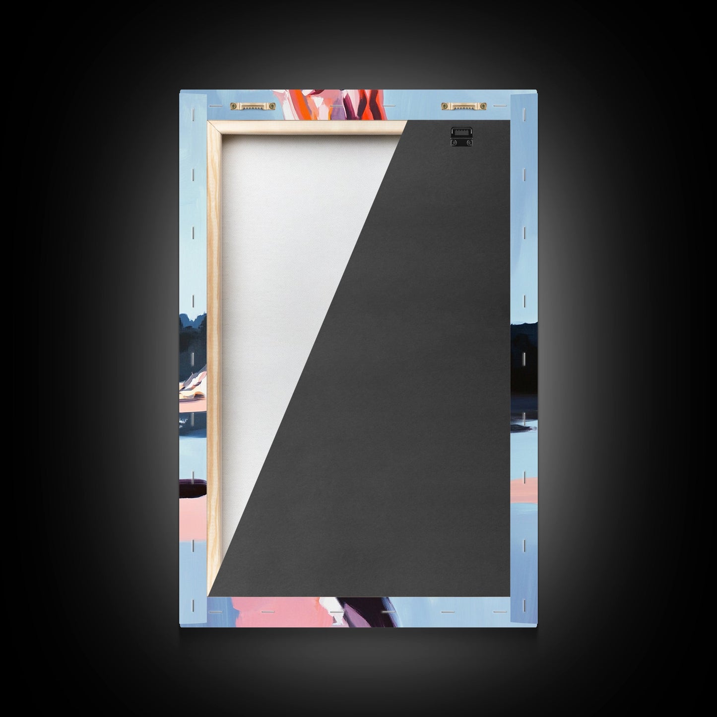 Pink Ice, Abstract, Winter Wall Art, Modern Home Decor, Pastel Landscape, Nature Inspired, Contemporary Art, Framed Canvas Print