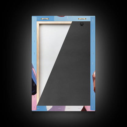 Otter Portrait, Animal Lover Gift, Cute Wildlife Art, Whimsical Decor, Framed Canvas Print, Playful Wall Art, Bedroom Artwork