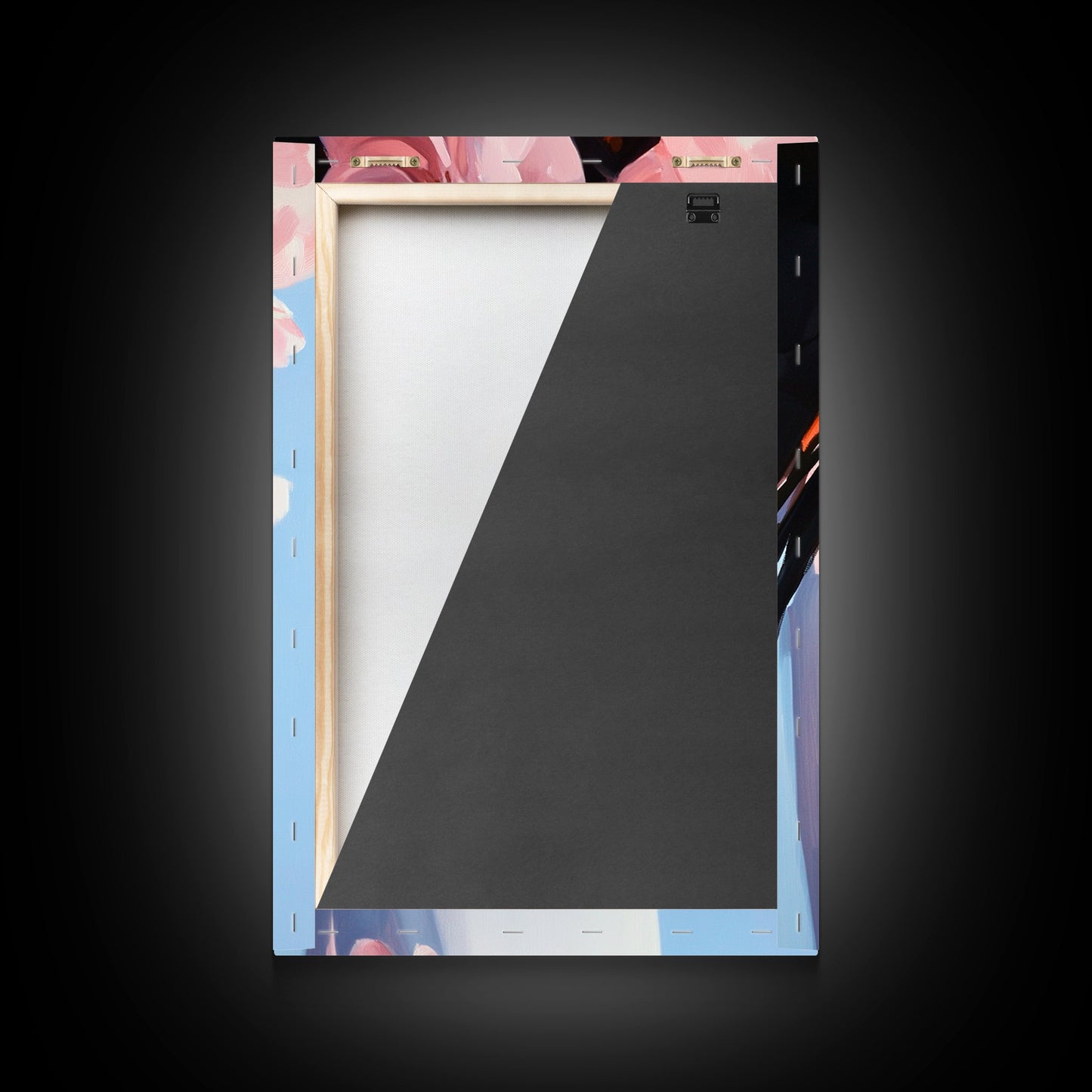 Pink Florals, Botanical Wall Art, Modern Floral Painting, Framed Canvas Print, Boho Decor, Bedroom Wall Art, Pastel Flower Artwork