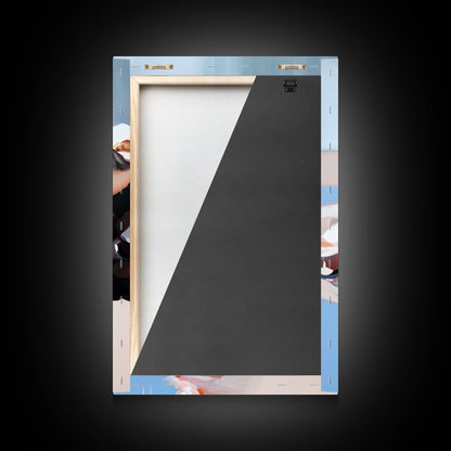 Seashell Collection, Beach Treasures, Coastal Aesthetic, Nautical Wall Art, Framed Canvas Print, Ocean Decor, Living Room Artwork