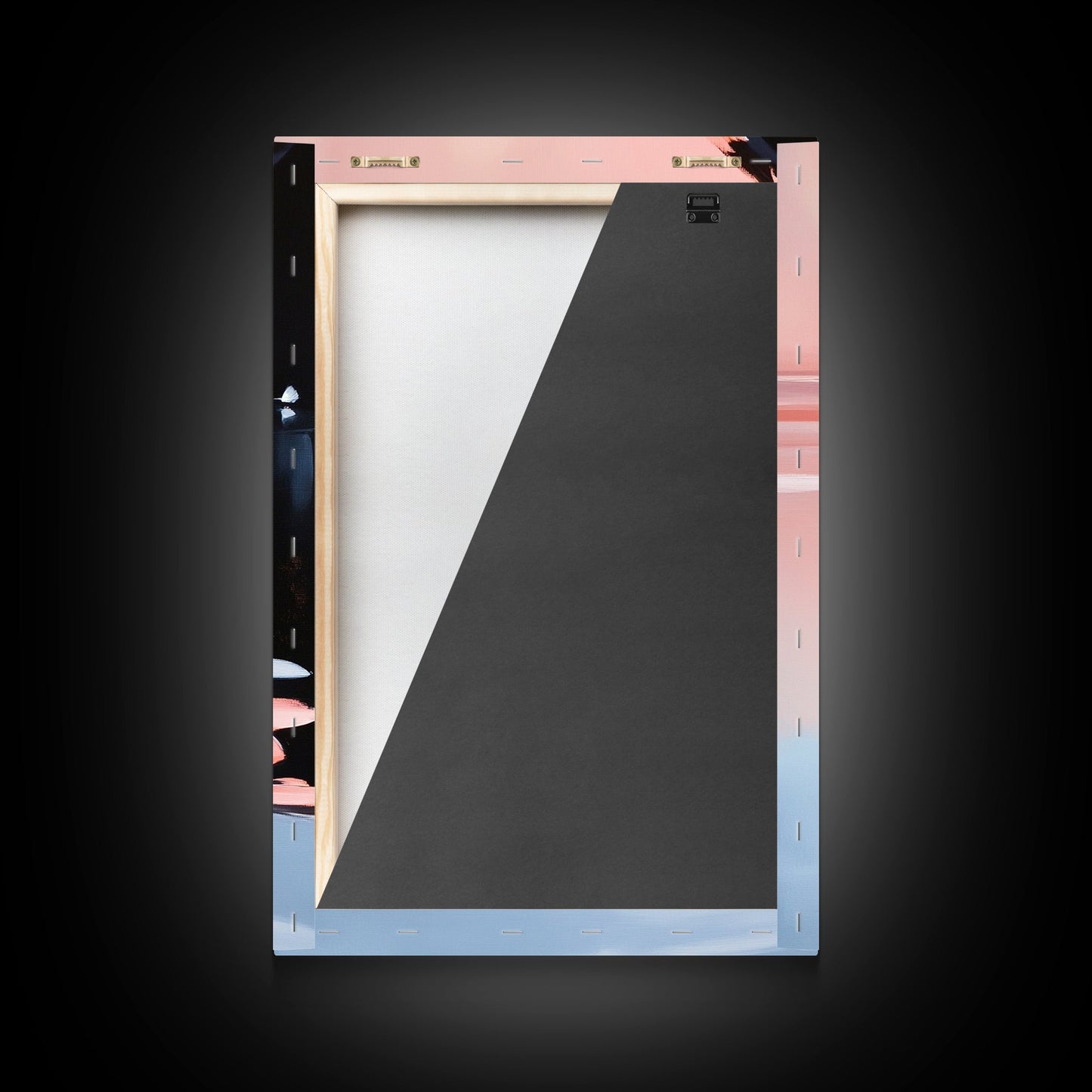 Pastel Sunrise, Abstract Landscape Art, Framed Canvas Print, Beach Wall Decor, Contemporary Coastal Artwork, Relaxing Home Aesthetic