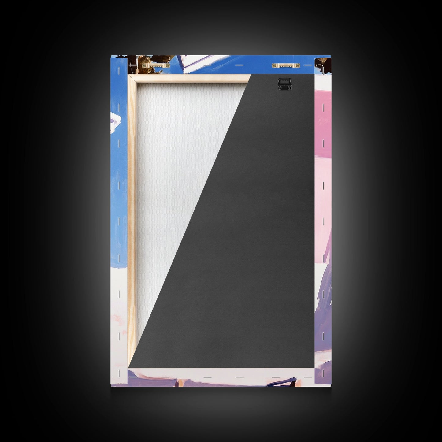 Surf Shack, Tropical Beach House Art, Framed Canvas Print, Pink Coastal Decor, Summer Vibes Wall Art, Relaxing Ocean Painting, Boho Chic