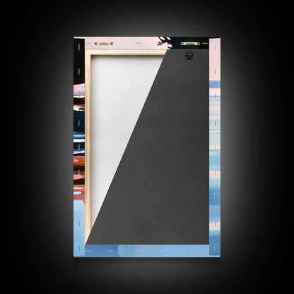 Ocean Reflection, Sunset, Water Art, Framed Canvas Print, Coastal Wall Art, Minimalist Decor, Beach House Art, Modern Seascape