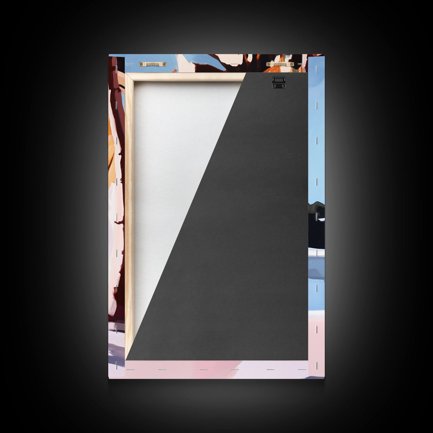 Tropical, Palm Trees, Poolside, Framed Canvas Print, Modern Beach House Art, Vibrant Wall Decor, Summer Vibes, Aesthetic Living Room Art