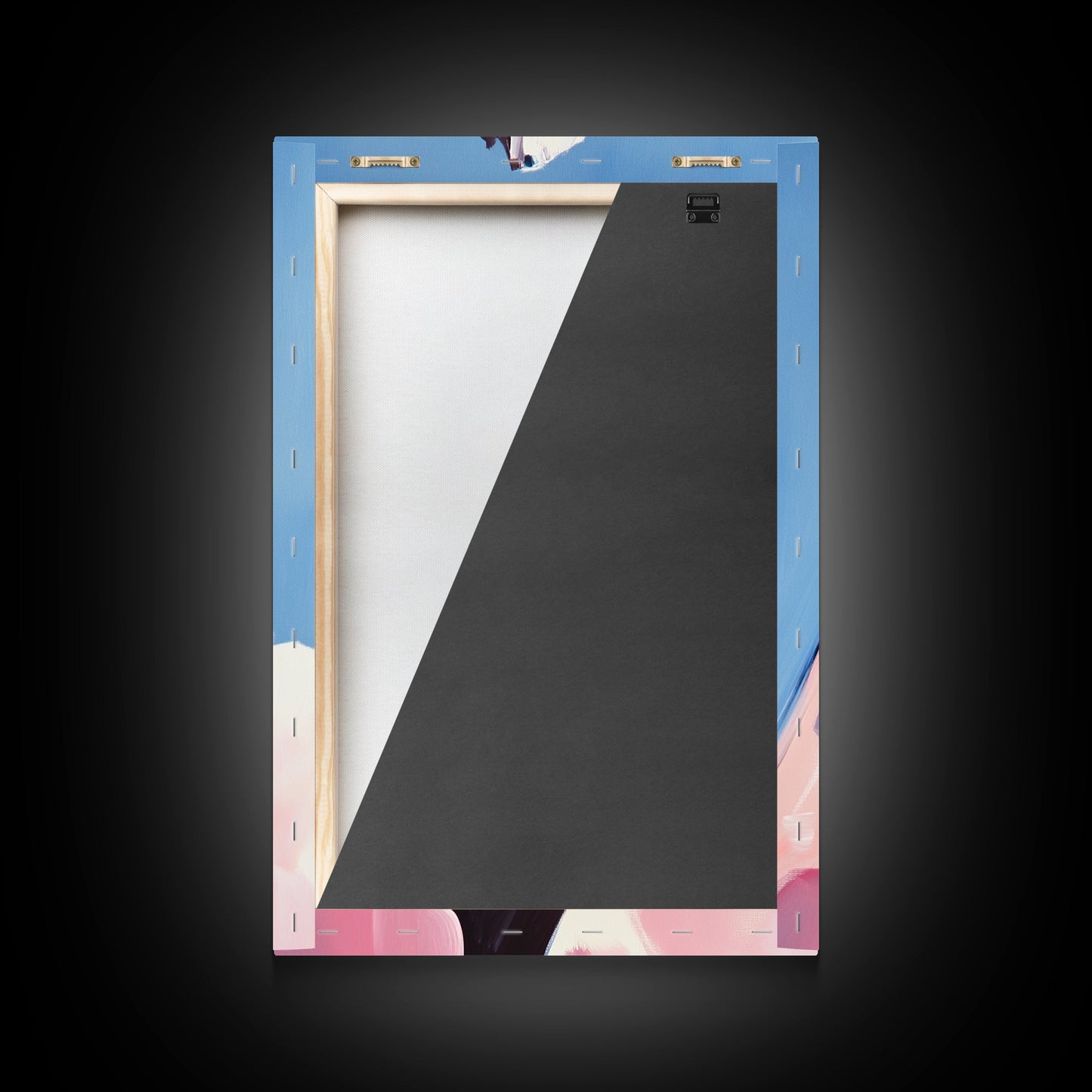 Mountain, Abstract Peak, Modern Landscape, Canvas Print, Blue Wall Art, Minimalist Nature Art, Neutral Wall Decor, Office Wall Art