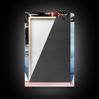 Serene Dock, Waterside Retreat, Nautical Art, Coastal Living, Summer Wall Decor, Bedroom or Office Art, Framed Canvas Print