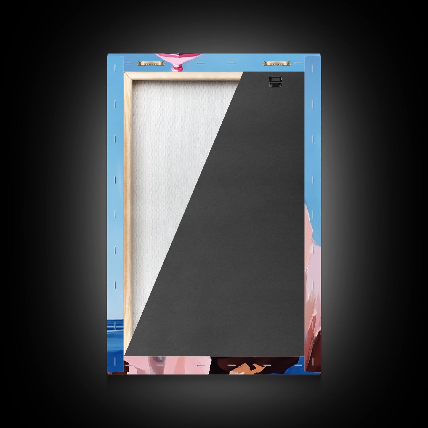 Lighthouse View, Nautical Wall Art, Beach House Decor, Ocean Scene Painting, Coastal Style, Framed Canvas Print, Bathroom Wall Art