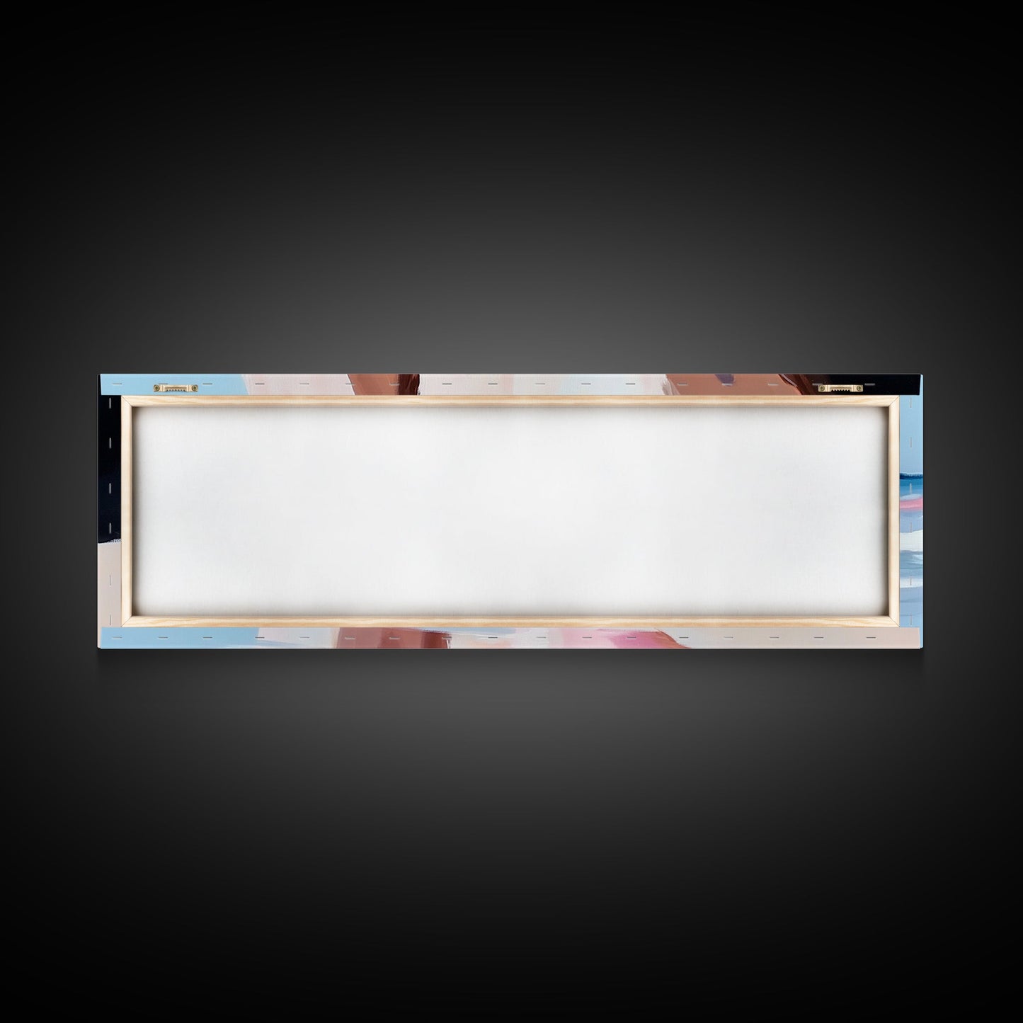 Pink Shoreline, Ocean Reflection, Coastal Wall Art, Framed Canvas Print, Minimalist Seascape, Beach House Decor, Living Room Artwork