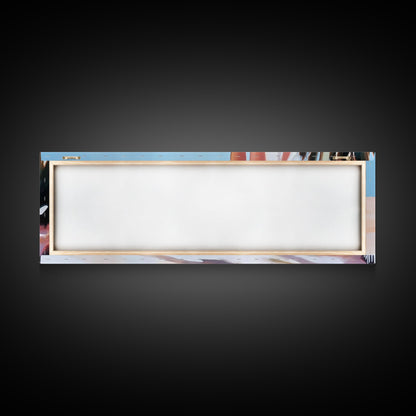 Rosa Blumen, gerahmter Leinwanddruck, florale Wandkunst, Wüstenmotiv, Boho-Ästhetik, moderne Wohndekoration, Schlafzimmerkunst, Naturmalerei