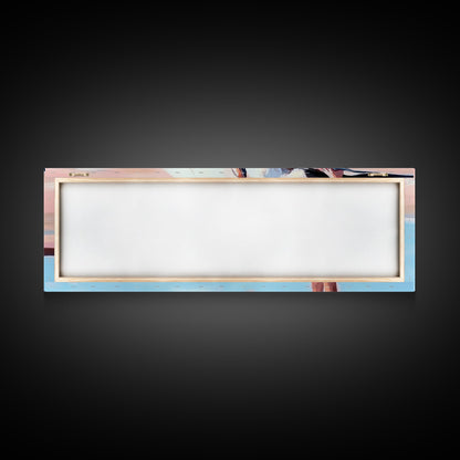 Reflection, Beach Sand, Framed Canvas Print, Coastal Home Decor, Soft Aesthetic, Minimalist Art, Dreamy Seascape, Serene Painting