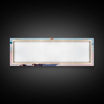 Driftwood, Ocean Waves, Canvas Print, Coastal Wall Art, Beach House Decor, Minimalist Seascape, Natural Tones, Boho Home Aesthetic