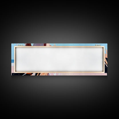 Meeresbrise, Küstenfrau, Kunst der Ruhe, Strandästhetik, Leinwanddruck, Boho-Wandkunst, Entspannende Schlafzimmerwanddekoration