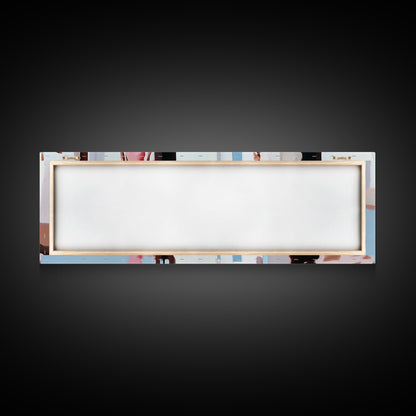 Sunset Reflection, Modern Landscape Art, Beach Vibes, Dreamy Seascape, Framed Canvas Print, Living Room Wall Art, Coastal Home Decor