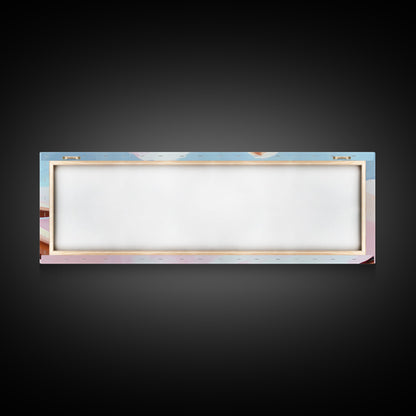 Relaxing On Beach, Summer Vibes, Serene Escape, Coastal Canvas Print, Bedroom Wall Art, Minimalist Decor, Pastel Beach Aesthetic