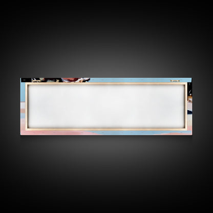 Pink Sands, Beach Art, Coastal Print, Framed Canvas Print, Ocean Wall Art, Soft Pastel Landscape, Minimalist Beach Decor, Living Room Art