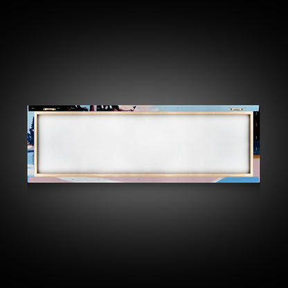 Winter Landscape, Snowy Trees, Nature Art, Framed Canvas Print, Cozy Wall Decor, Scandinavian Painting, Winter Scene, Bedroom Artwork