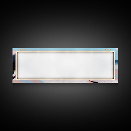 Ocean Rockscape, Tranquil Shoreline, Serene Nature Print, Coastal Art, Neutral Tones, Living Room Wall Decor, Framed Canvas Print