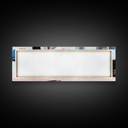 Beach Reflections, Ocean Shore, Summer Vibes, Framed Canvas Print, Coastal Wall Decor, Seascape Painting, Minimalist Beach Art