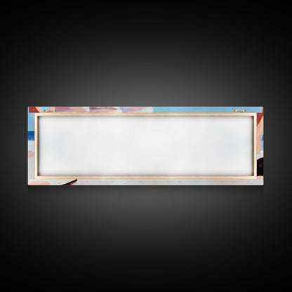 Meereslandschaftsgemälde, minimalistische Strandkunst, Druck „Küstenbrise“, maritime Dekoration, Geschenk für Meeresliebhaber, Leinwanddruck