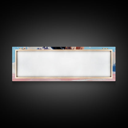 Ocean Waves, Coastal Art, Beach Vibes, Living Room Wall Art, Modern Seascape, Minimalist Art, Framed Canvas Print, Nautical Decor