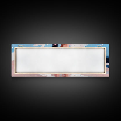 Waves and Feet, Coastal Wall Art, Ocean Art, Beach Lover Gift, Seascape Painting, Framed Canvas Print, Modern Living Room Decor