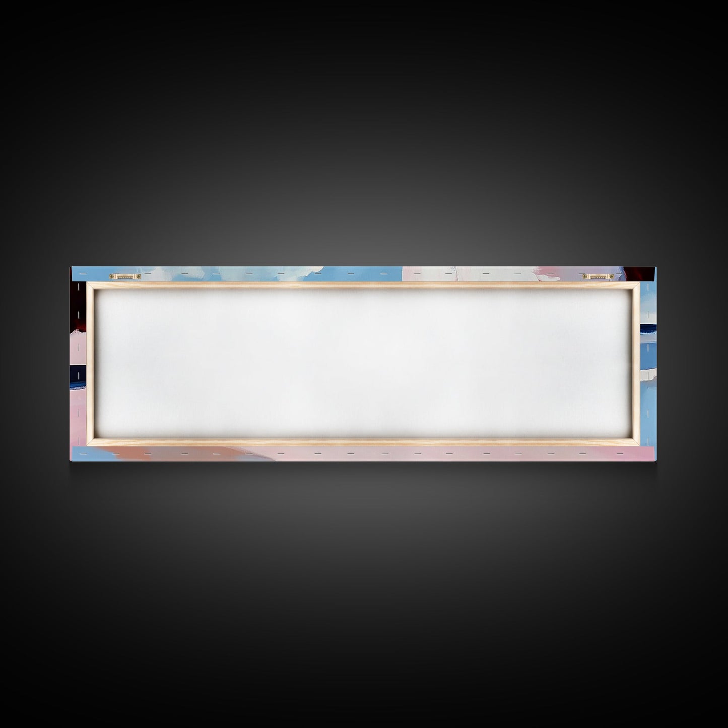 Pink Waves, Soft Beach Hues, Serene Seascape, Abstract Ocean, Framed Canvas Print, Minimalist Aesthetic, Bedroom Wall Art, Coastal Vibes