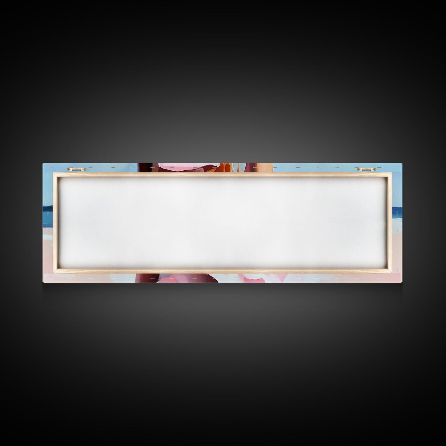 Beach Walk, Soft Waves, Feminine Coastal, Romantic Seascape, Framed Canvas Print, Boho Art, Bedroom Wall Art, Minimalist Aesthetic