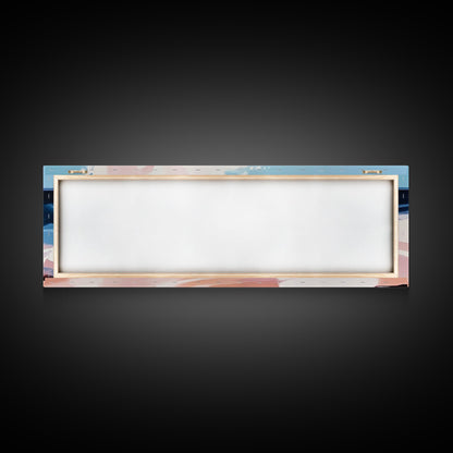 Ocean Wave, Coastal Splash, Beach House Wall Art, Framed Canvas Print, Serene Seascape, Blue Aesthetic, Nautical Home Decor