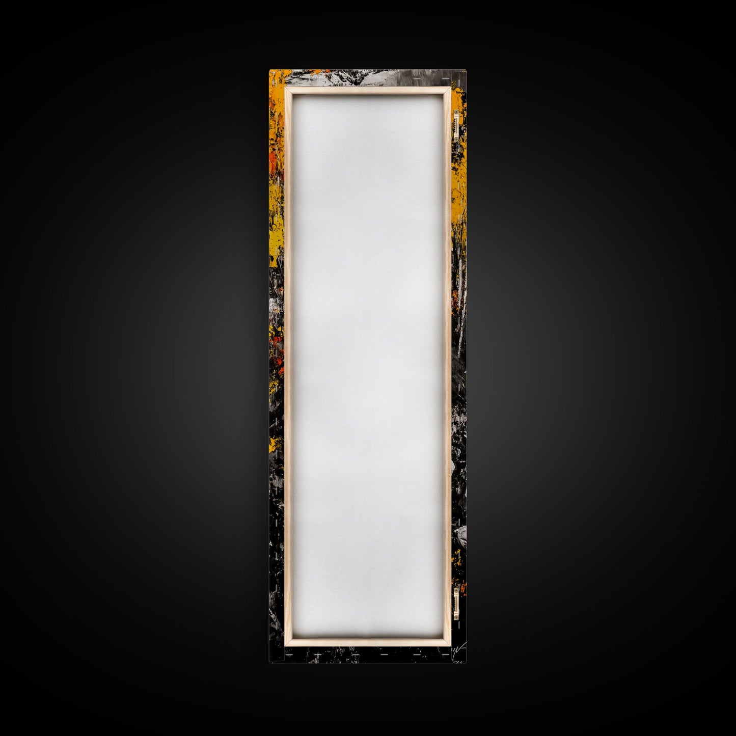 Autumn Forest, Golden Trees, River Path, Framed Canvas Print, Fall Landscape Art, Rustic Wall Decor, Cabin Art, Living Room Wall Art