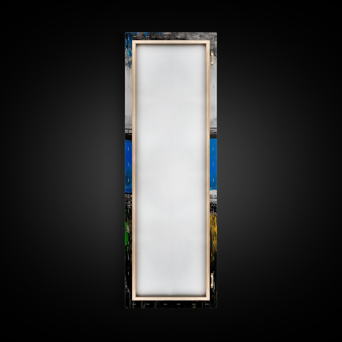 Bridge, Blue Water, Modern Abstract, Canvas Print, Contemporary Art, Urban Landscape, Minimalist Wall Art, Office Decor, Unique Home Art