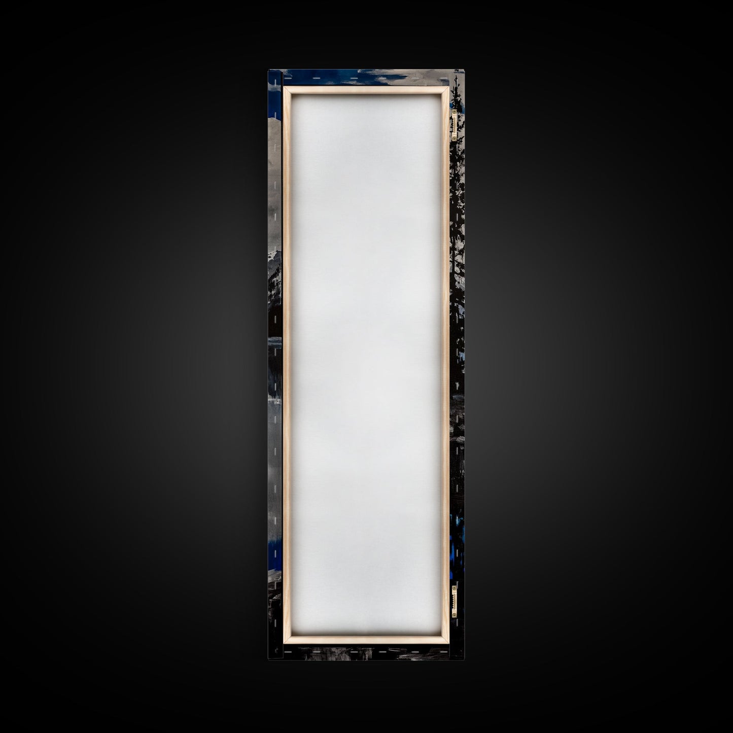 Serene Lake, Blue Mountain Reflection, Tranquil Water Art, Nature Wall Decor, Contemporary Landscape, Canvas Print