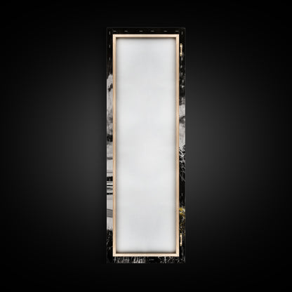 Coastal Serenity, Black White Landscape, Ocean Horizon Art, Minimalist Beach Scene, Modern Home Decor, Framed Canvas Print