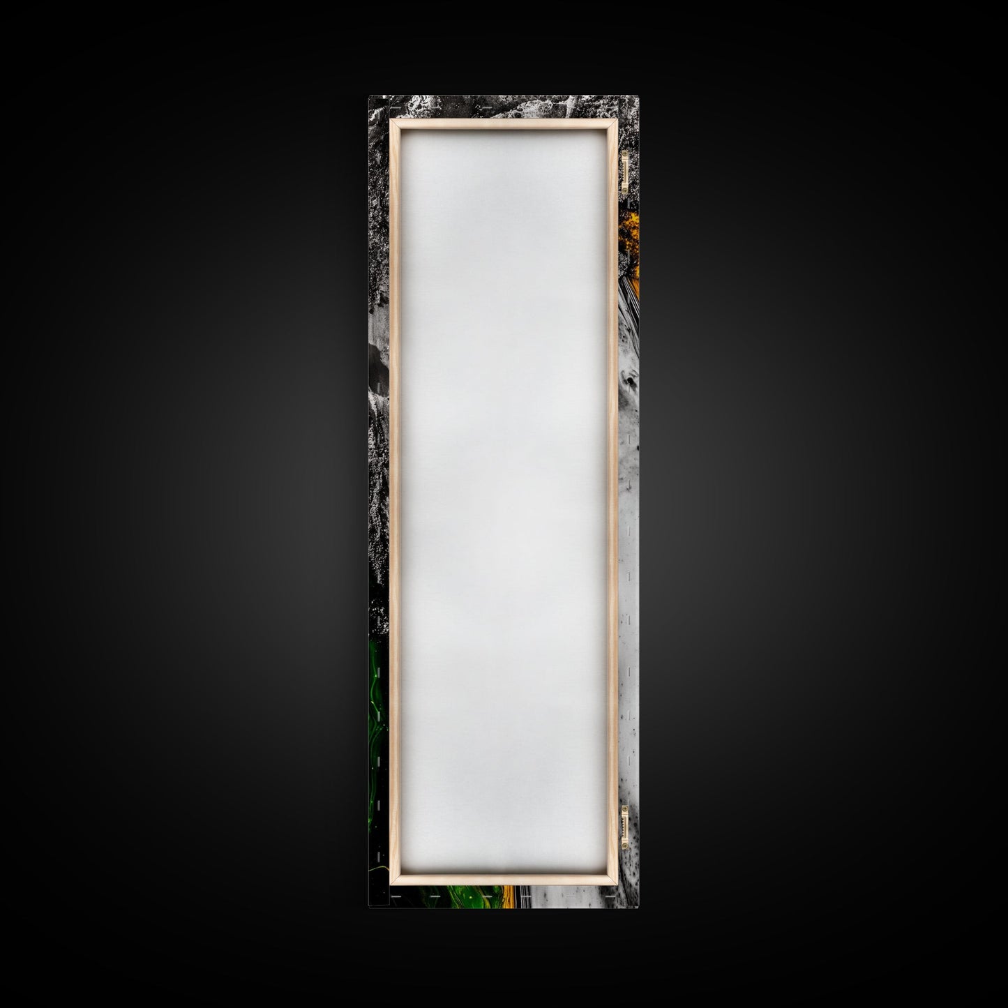 Marbled Abstract Art, Green and Yellow Fluid Painting, Modern Wall Decor, Textured Artwork, Contemporary Office Art, Framed Canvas Print