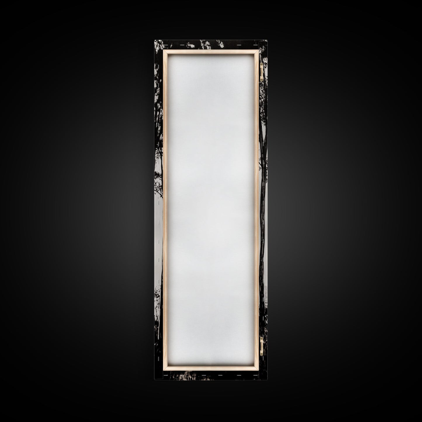 Tall Trees, Monochrome Forest, Tranquil Landscape, Framed Canvas Print, Nature Wall Art, Rustic Cabin Decor, Modern Minimalist Art