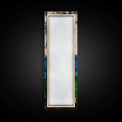 Serene Waters, Minimalist Landscape, Black and White Painting, Framed Canvas Print, Modern Wall Art, Tranquil Home Decor, Living Room Art