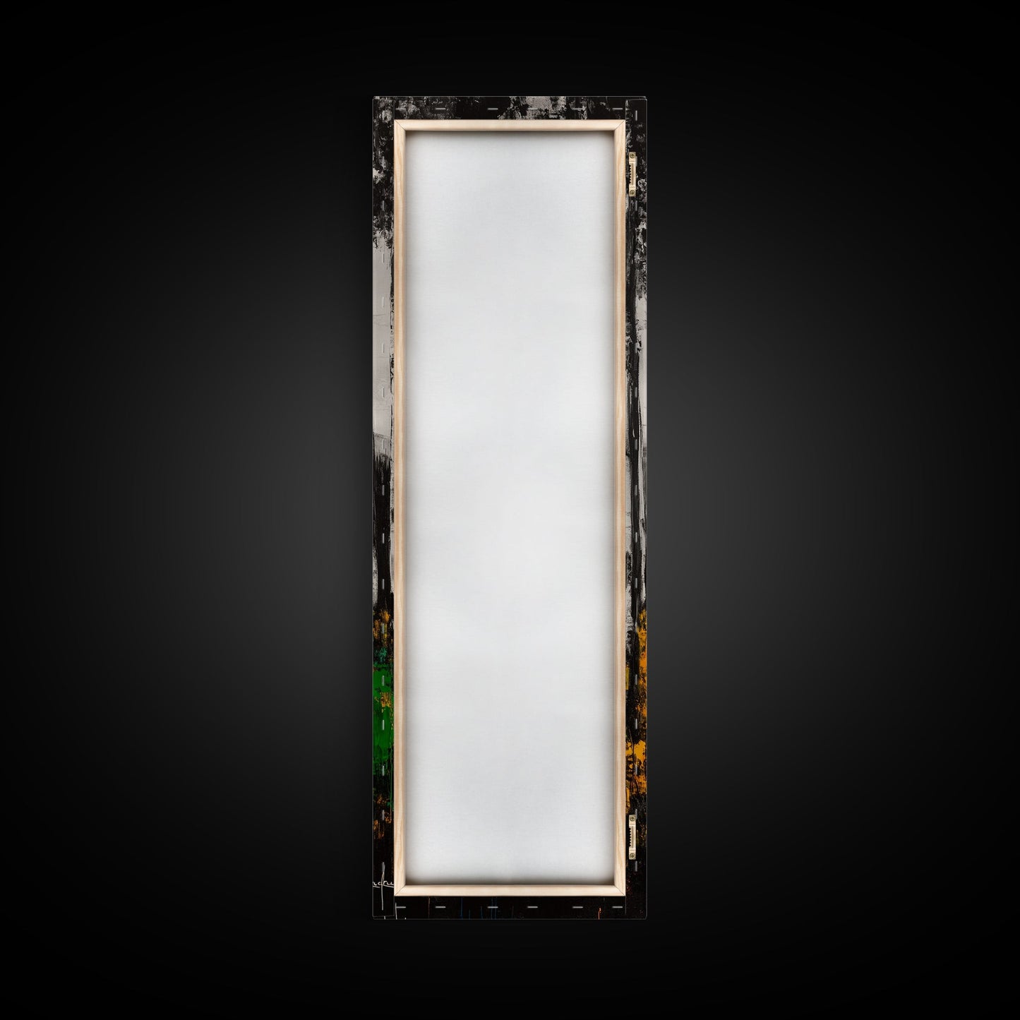 Birch Forest Painting, Mountain Wall Art, Black and White Landscape, Nature Artwork, Cabin Decor, Fall Art, Framed Canvas Print