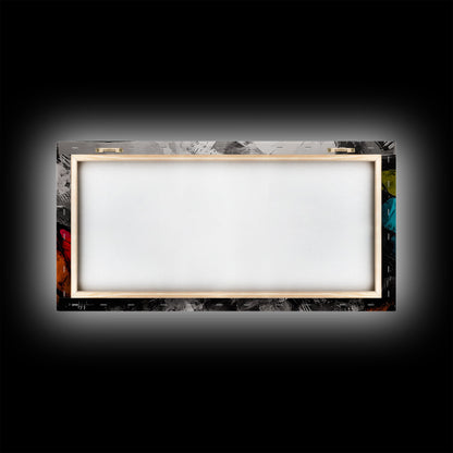 Butterfly Wing, Vibrant Abstract, Colorful Texture, Modern Wall Art, Nature Inspired, Framed Canvas Print, Office Decor, Bold Statement Art