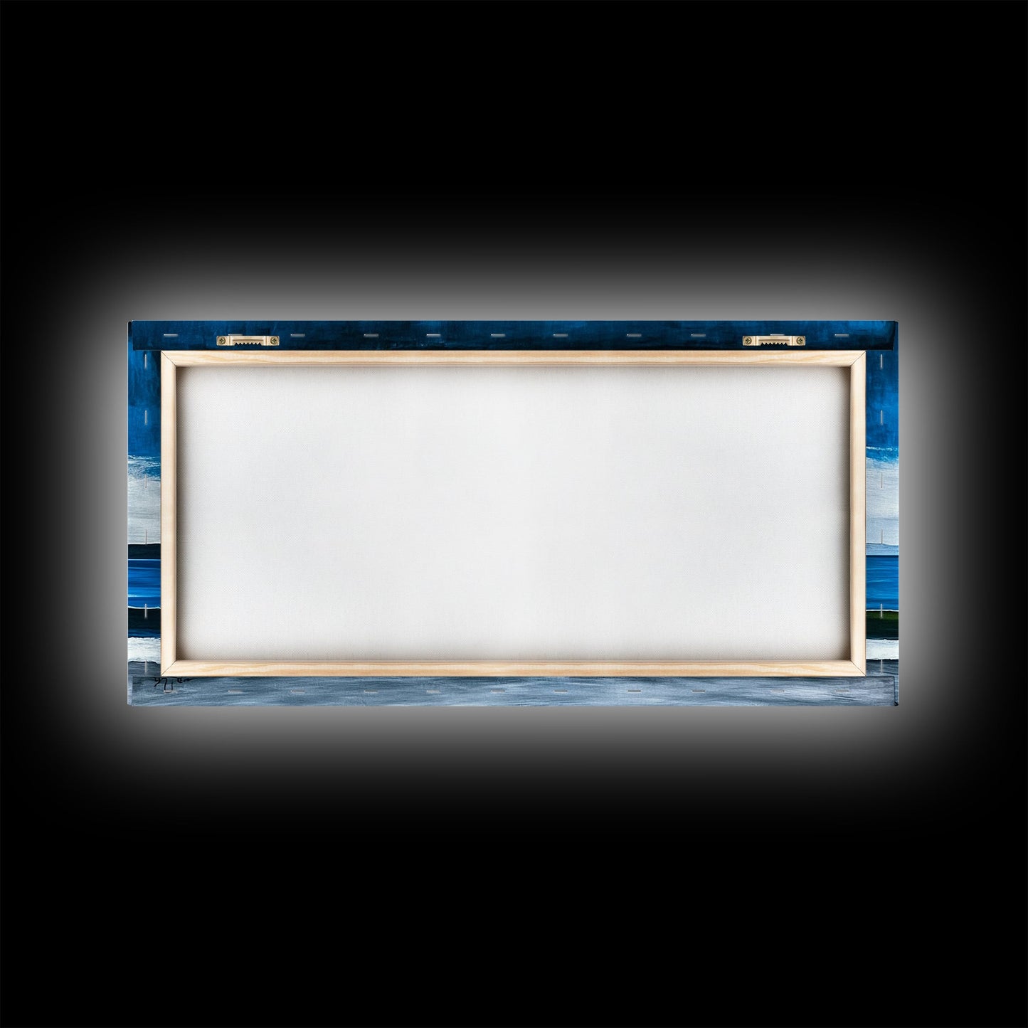 Blue Horizon, Minimalist Seascape Art, Framed Canvas Print, Ocean Wall Decor, Contemporary Coastal Painting, Modern Living Room Art