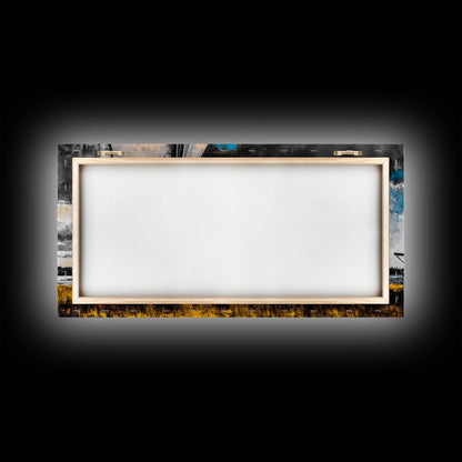 Sailboat Painting, Coastal Nautical, Black and White Boat, Framed Canvas Print, Maritime Decor, Living Room Wall Art, Classic Style