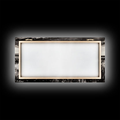 Black and White Landscape, Minimalist Canvas Print, Nature Wall Art, Rustic Country Scene, Neutral Home Decor, Living Room Art